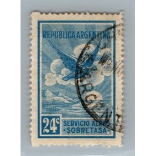 ARGENTINA 1928 GJ 641 ESTAMPILLA CON VARIEDAD PUNTO DEBAJO DE LA 